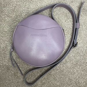 Portland Leather Small Lilac/Lavender Circle Crossbody Purse